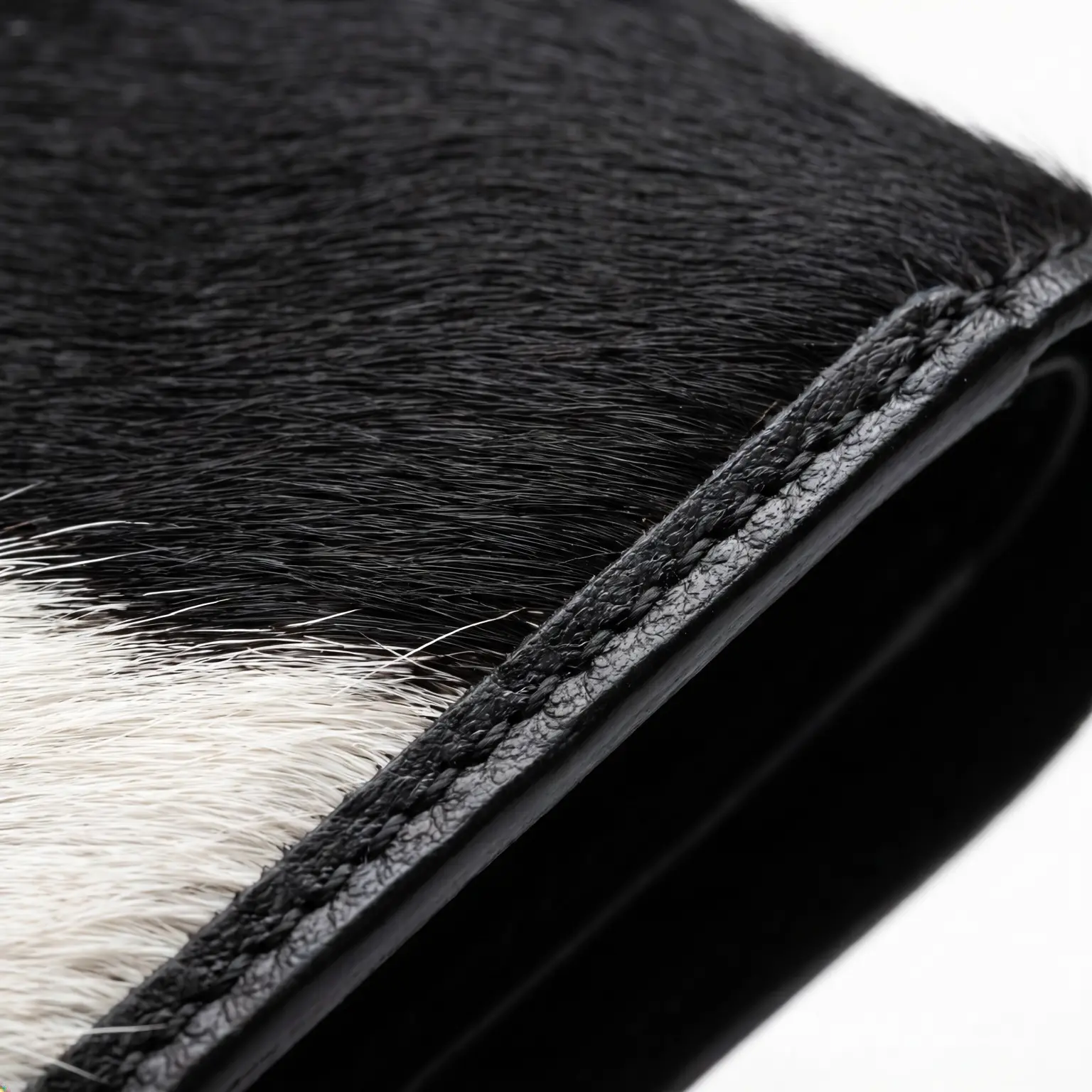 One-of-one natural cowhide pattern detail